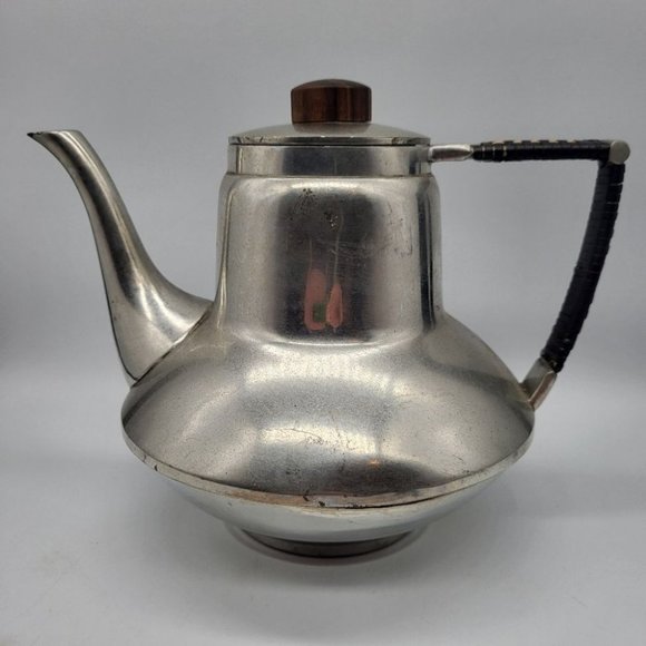 Vintage Metawa Holland Pewter MCM Art Deco Teapot - Picture 2 of 9
